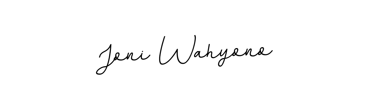 This is the best signature style for the Joni Wahyono name. Also you like these signature font (BallpointsItalic-DORy9). Mix name signature. Joni Wahyono signature style 11 images and pictures png