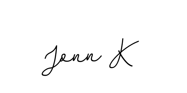 You should practise on your own different ways (BallpointsItalic-DORy9) to write your name (Jonn K) in signature. don't let someone else do it for you. Jonn K signature style 11 images and pictures png