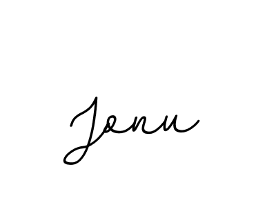 Jonu stylish signature style. Best Handwritten Sign (BallpointsItalic-DORy9) for my name. Handwritten Signature Collection Ideas for my name Jonu. Jonu signature style 11 images and pictures png