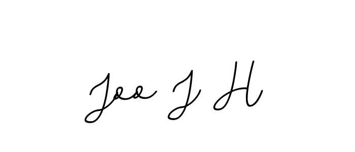How to make Joo J H name signature. Use BallpointsItalic-DORy9 style for creating short signs online. This is the latest handwritten sign. Joo J H signature style 11 images and pictures png