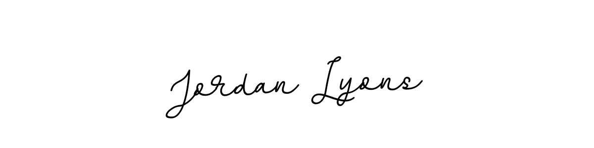 How to make Jordan Lyons name signature. Use BallpointsItalic-DORy9 style for creating short signs online. This is the latest handwritten sign. Jordan Lyons signature style 11 images and pictures png
