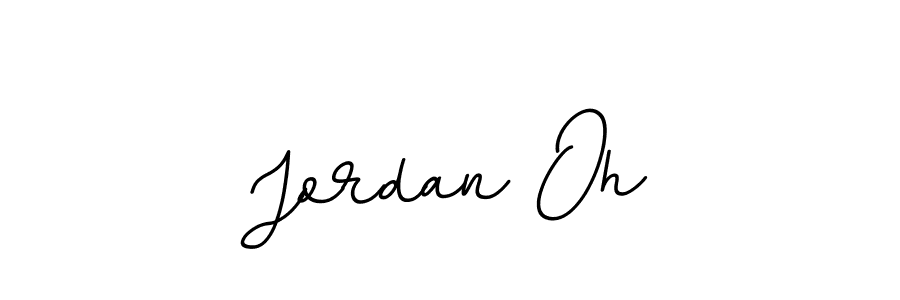 How to make Jordan Oh name signature. Use BallpointsItalic-DORy9 style for creating short signs online. This is the latest handwritten sign. Jordan Oh signature style 11 images and pictures png
