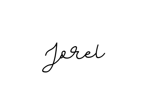 Make a beautiful signature design for name Jorel. With this signature (BallpointsItalic-DORy9) style, you can create a handwritten signature for free. Jorel signature style 11 images and pictures png