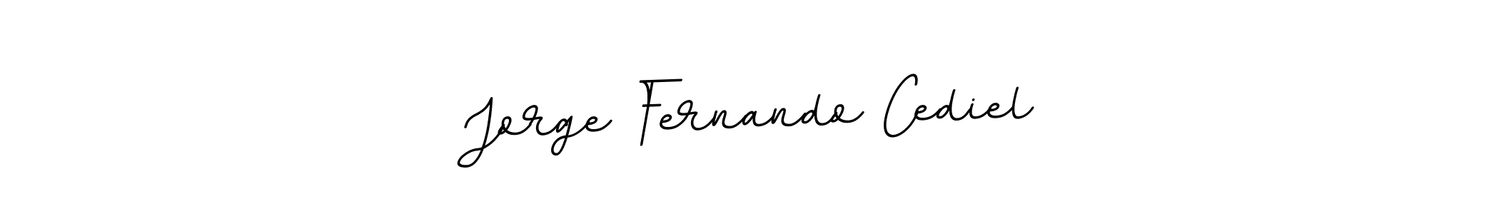 How to make Jorge Fernando Cediel name signature. Use BallpointsItalic-DORy9 style for creating short signs online. This is the latest handwritten sign. Jorge Fernando Cediel signature style 11 images and pictures png
