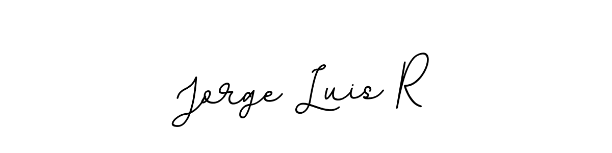 This is the best signature style for the Jorge Luis R name. Also you like these signature font (BallpointsItalic-DORy9). Mix name signature. Jorge Luis R signature style 11 images and pictures png