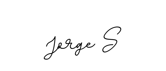 This is the best signature style for the Jorge S name. Also you like these signature font (BallpointsItalic-DORy9). Mix name signature. Jorge S signature style 11 images and pictures png