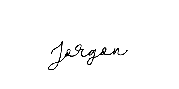 Make a beautiful signature design for name Jorgon. With this signature (BallpointsItalic-DORy9) style, you can create a handwritten signature for free. Jorgon signature style 11 images and pictures png