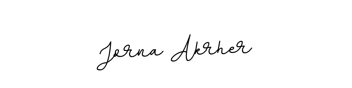How to make Jorna Akrher name signature. Use BallpointsItalic-DORy9 style for creating short signs online. This is the latest handwritten sign. Jorna Akrher signature style 11 images and pictures png