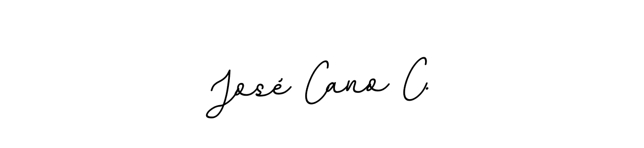 Use a signature maker to create a handwritten signature online. With this signature software, you can design (BallpointsItalic-DORy9) your own signature for name José Cano C.. José Cano C. signature style 11 images and pictures png