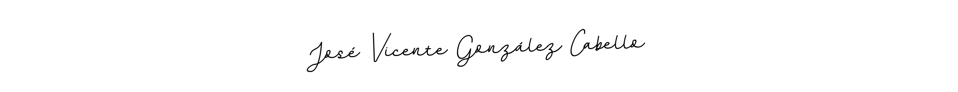 Make a beautiful signature design for name José Vicente González Cabello. With this signature (BallpointsItalic-DORy9) style, you can create a handwritten signature for free. José Vicente González Cabello signature style 11 images and pictures png