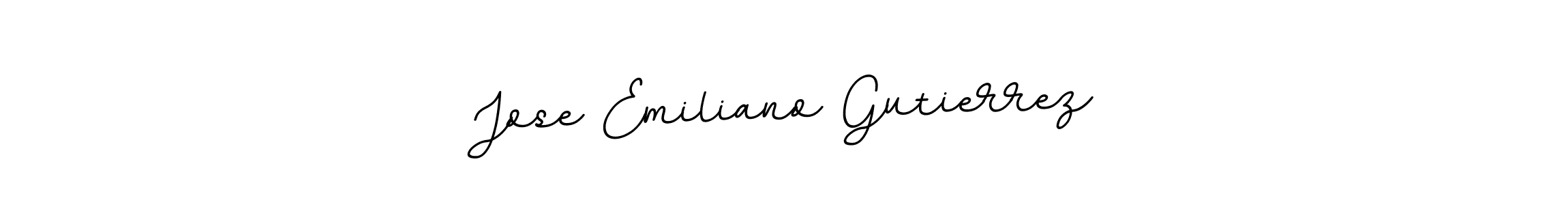 Make a beautiful signature design for name Jose Emiliano Gutierrez. With this signature (BallpointsItalic-DORy9) style, you can create a handwritten signature for free. Jose Emiliano Gutierrez signature style 11 images and pictures png