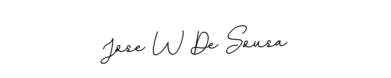 It looks lik you need a new signature style for name Jose W De Sousa. Design unique handwritten (BallpointsItalic-DORy9) signature with our free signature maker in just a few clicks. Jose W De Sousa signature style 11 images and pictures png