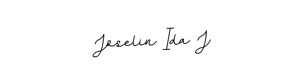 The best way (BallpointsItalic-DORy9) to make a short signature is to pick only two or three words in your name. The name Joselin Ida J include a total of six letters. For converting this name. Joselin Ida J signature style 11 images and pictures png