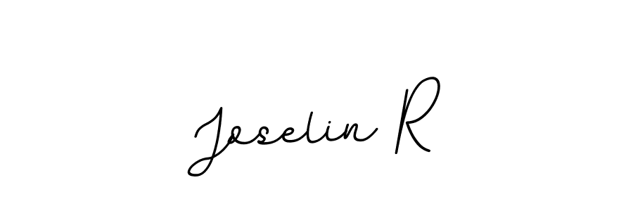 Design your own signature with our free online signature maker. With this signature software, you can create a handwritten (BallpointsItalic-DORy9) signature for name Joselin R. Joselin R signature style 11 images and pictures png