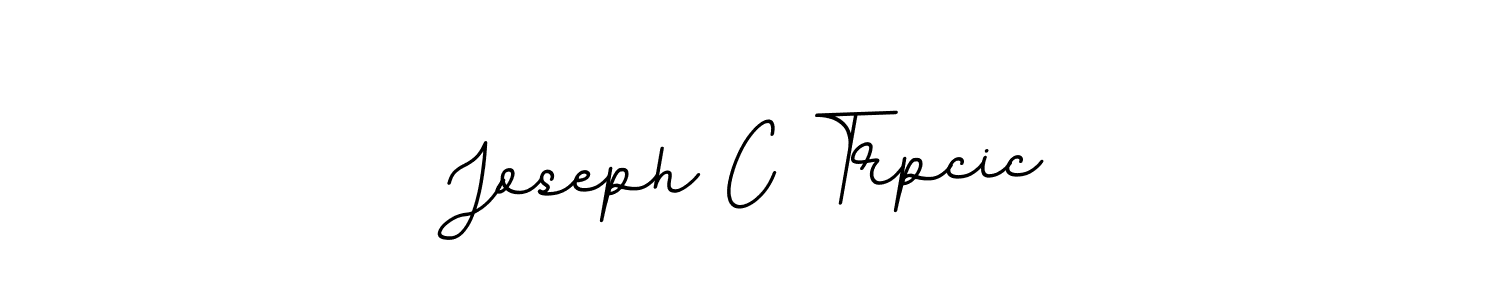 The best way (BallpointsItalic-DORy9) to make a short signature is to pick only two or three words in your name. The name Joseph C Trpcic include a total of six letters. For converting this name. Joseph C Trpcic signature style 11 images and pictures png