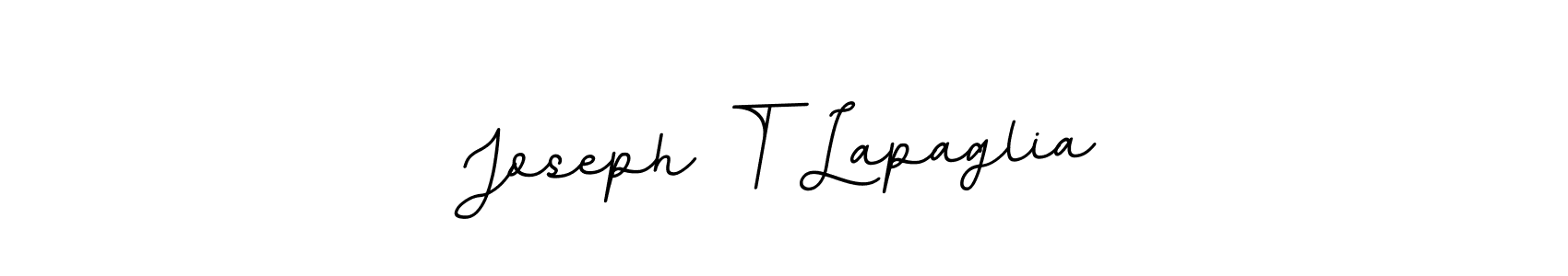Make a beautiful signature design for name Joseph T Lapaglia. With this signature (BallpointsItalic-DORy9) style, you can create a handwritten signature for free. Joseph T Lapaglia signature style 11 images and pictures png