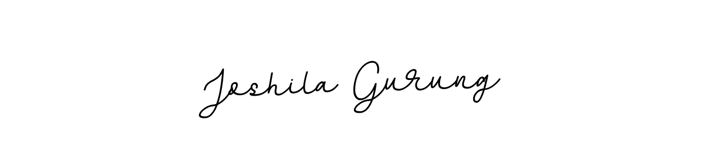 Make a beautiful signature design for name Joshila Gurung. With this signature (BallpointsItalic-DORy9) style, you can create a handwritten signature for free. Joshila Gurung signature style 11 images and pictures png