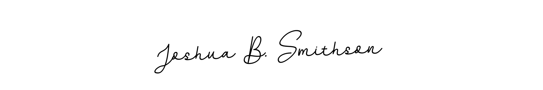 This is the best signature style for the Joshua B. Smithson name. Also you like these signature font (BallpointsItalic-DORy9). Mix name signature. Joshua B. Smithson signature style 11 images and pictures png