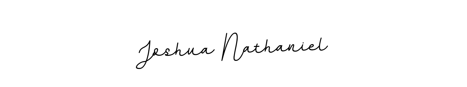 How to make Joshua Nathaniel name signature. Use BallpointsItalic-DORy9 style for creating short signs online. This is the latest handwritten sign. Joshua Nathaniel signature style 11 images and pictures png