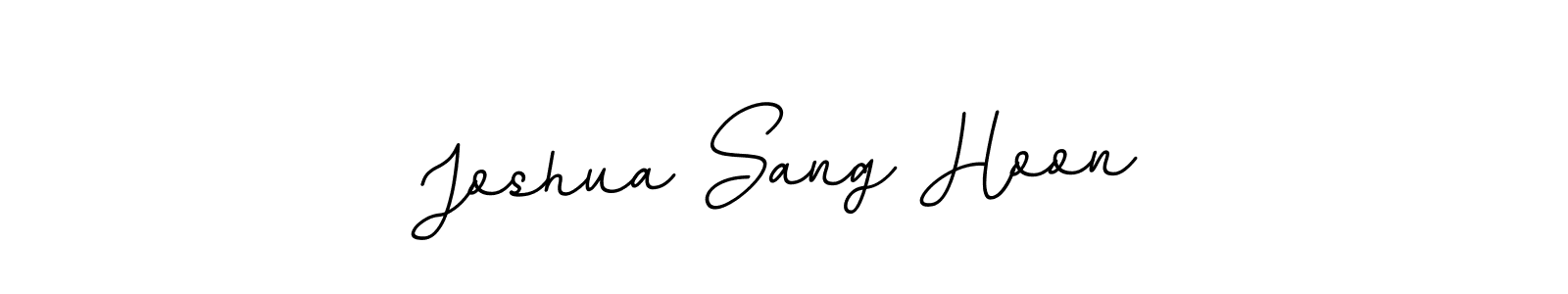 You should practise on your own different ways (BallpointsItalic-DORy9) to write your name (Joshua Sang Hoon) in signature. don't let someone else do it for you. Joshua Sang Hoon signature style 11 images and pictures png