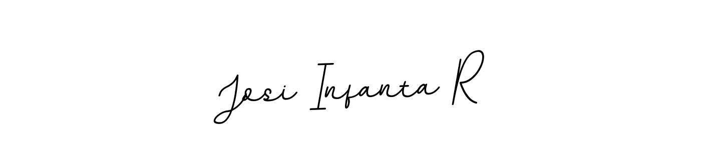 How to make Josi Infanta R name signature. Use BallpointsItalic-DORy9 style for creating short signs online. This is the latest handwritten sign. Josi Infanta R signature style 11 images and pictures png