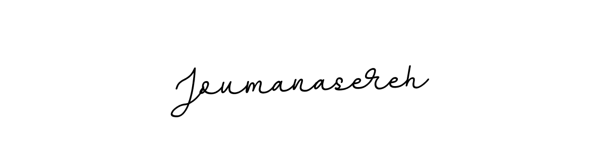 The best way (BallpointsItalic-DORy9) to make a short signature is to pick only two or three words in your name. The name Joumanasereh include a total of six letters. For converting this name. Joumanasereh signature style 11 images and pictures png