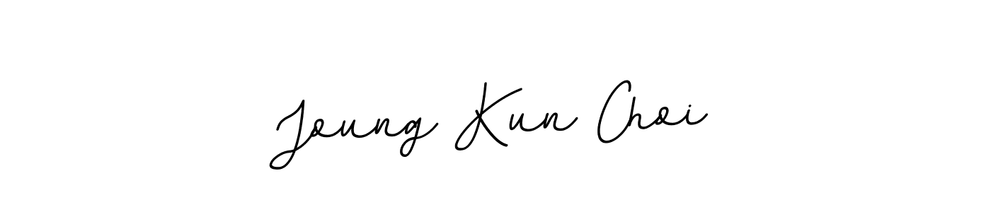 Similarly BallpointsItalic-DORy9 is the best handwritten signature design. Signature creator online .You can use it as an online autograph creator for name Joung Kun Choi. Joung Kun Choi signature style 11 images and pictures png