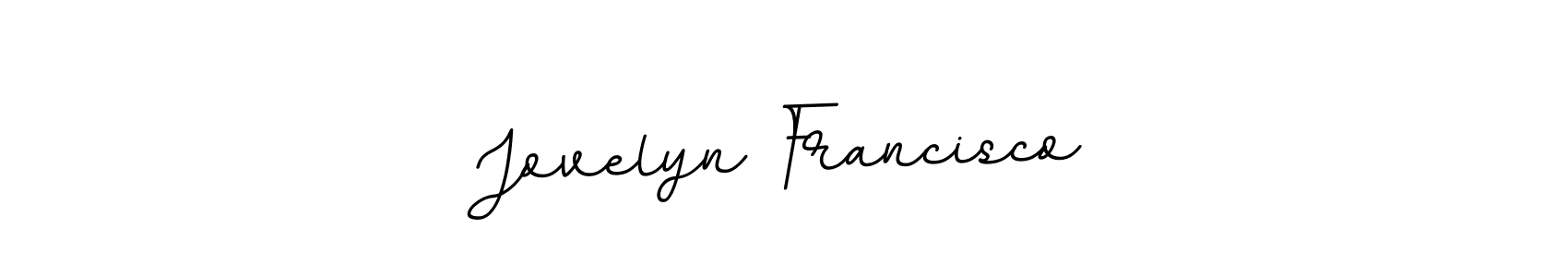 You should practise on your own different ways (BallpointsItalic-DORy9) to write your name (Jovelyn Francisco) in signature. don't let someone else do it for you. Jovelyn Francisco signature style 11 images and pictures png