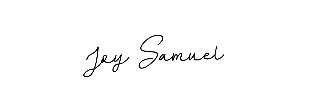 How to make Joy Samuel name signature. Use BallpointsItalic-DORy9 style for creating short signs online. This is the latest handwritten sign. Joy Samuel signature style 11 images and pictures png