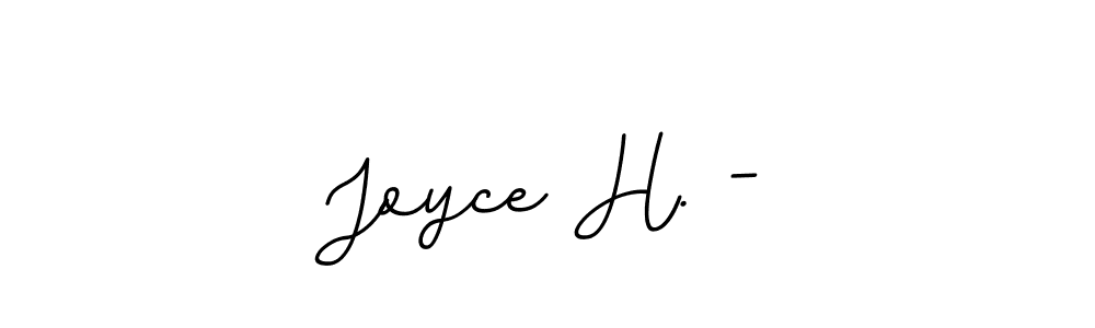How to make Joyce H. - name signature. Use BallpointsItalic-DORy9 style for creating short signs online. This is the latest handwritten sign. Joyce H. - signature style 11 images and pictures png