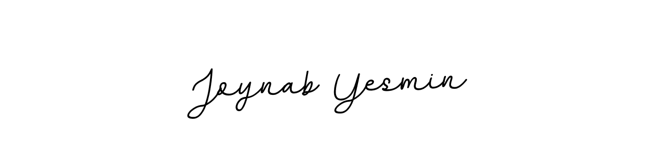 This is the best signature style for the Joynab Yesmin name. Also you like these signature font (BallpointsItalic-DORy9). Mix name signature. Joynab Yesmin signature style 11 images and pictures png