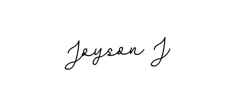 The best way (BallpointsItalic-DORy9) to make a short signature is to pick only two or three words in your name. The name Joyson J include a total of six letters. For converting this name. Joyson J signature style 11 images and pictures png