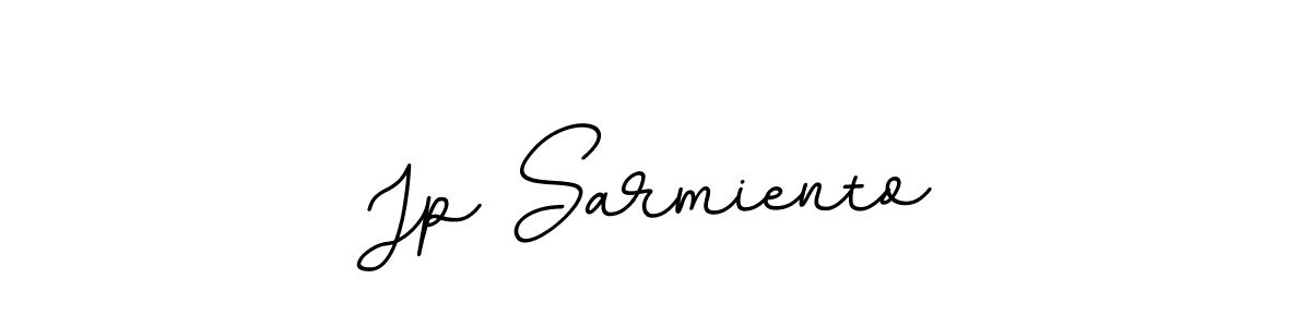 How to make Jp Sarmiento name signature. Use BallpointsItalic-DORy9 style for creating short signs online. This is the latest handwritten sign. Jp Sarmiento signature style 11 images and pictures png