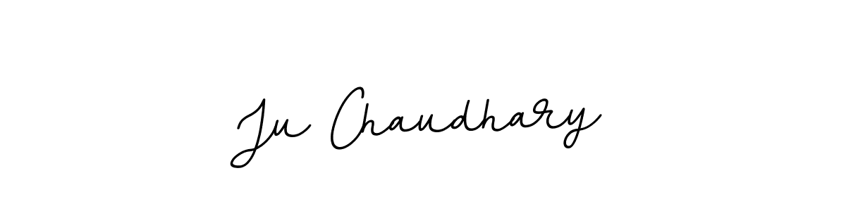 Use a signature maker to create a handwritten signature online. With this signature software, you can design (BallpointsItalic-DORy9) your own signature for name Ju Chaudhary. Ju Chaudhary signature style 11 images and pictures png