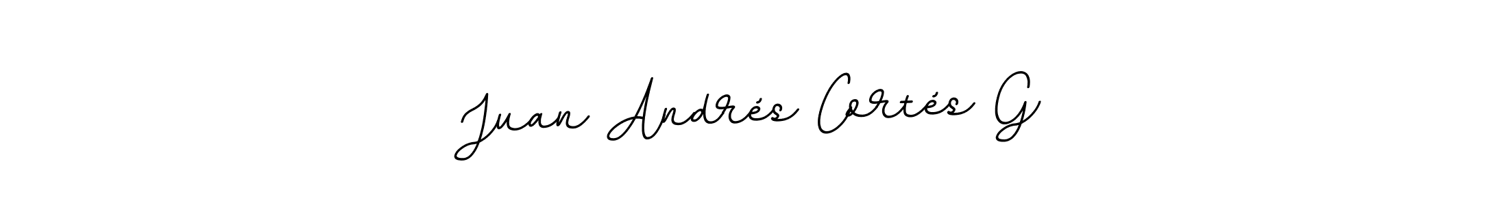 It looks lik you need a new signature style for name Juan Andrés Cortés G. Design unique handwritten (BallpointsItalic-DORy9) signature with our free signature maker in just a few clicks. Juan Andrés Cortés G signature style 11 images and pictures png