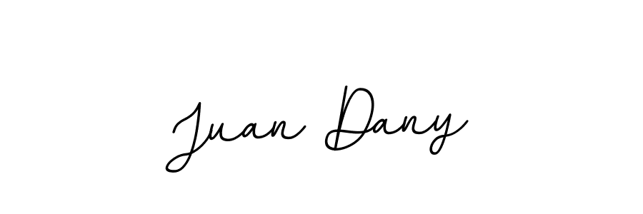 How to make Juan Dany name signature. Use BallpointsItalic-DORy9 style for creating short signs online. This is the latest handwritten sign. Juan Dany signature style 11 images and pictures png