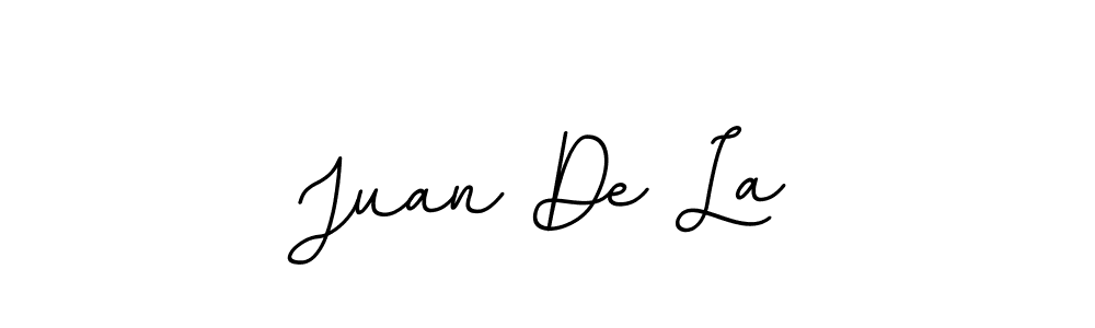 You should practise on your own different ways (BallpointsItalic-DORy9) to write your name (Juan De La) in signature. don't let someone else do it for you. Juan De La signature style 11 images and pictures png