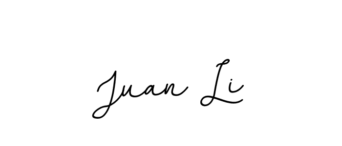 You should practise on your own different ways (BallpointsItalic-DORy9) to write your name (Juan Li) in signature. don't let someone else do it for you. Juan Li signature style 11 images and pictures png