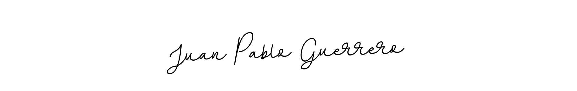 Design your own signature with our free online signature maker. With this signature software, you can create a handwritten (BallpointsItalic-DORy9) signature for name Juan Pablo Guerrero. Juan Pablo Guerrero signature style 11 images and pictures png