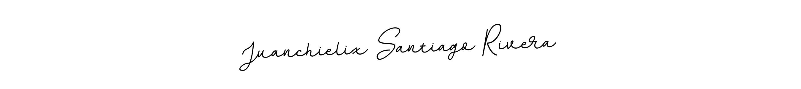 Make a beautiful signature design for name Juanchielix Santiago Rivera. With this signature (BallpointsItalic-DORy9) style, you can create a handwritten signature for free. Juanchielix Santiago Rivera signature style 11 images and pictures png