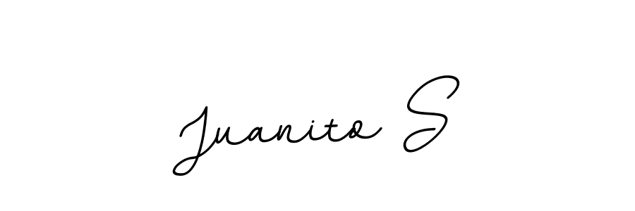This is the best signature style for the Juanito S name. Also you like these signature font (BallpointsItalic-DORy9). Mix name signature. Juanito S signature style 11 images and pictures png