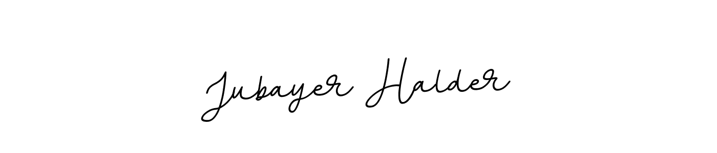 How to make Jubayer Halder name signature. Use BallpointsItalic-DORy9 style for creating short signs online. This is the latest handwritten sign. Jubayer Halder signature style 11 images and pictures png
