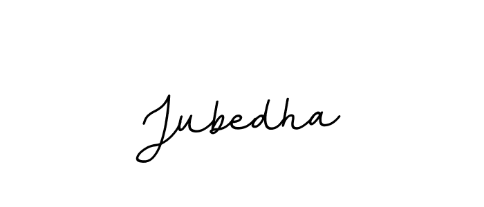 Make a beautiful signature design for name Jubedha. With this signature (BallpointsItalic-DORy9) style, you can create a handwritten signature for free. Jubedha signature style 11 images and pictures png