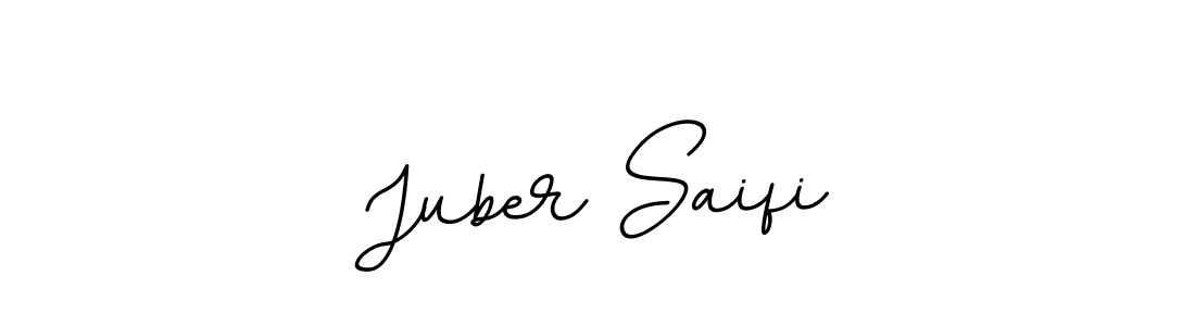 Create a beautiful signature design for name Juber Saifi. With this signature (BallpointsItalic-DORy9) fonts, you can make a handwritten signature for free. Juber Saifi signature style 11 images and pictures png