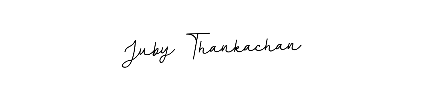 Use a signature maker to create a handwritten signature online. With this signature software, you can design (BallpointsItalic-DORy9) your own signature for name Juby Thankachan. Juby Thankachan signature style 11 images and pictures png