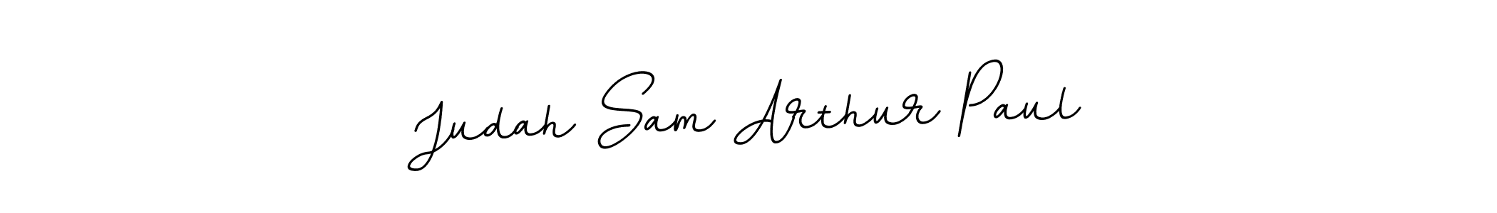 Create a beautiful signature design for name Judah Sam Arthur Paul. With this signature (BallpointsItalic-DORy9) fonts, you can make a handwritten signature for free. Judah Sam Arthur Paul signature style 11 images and pictures png