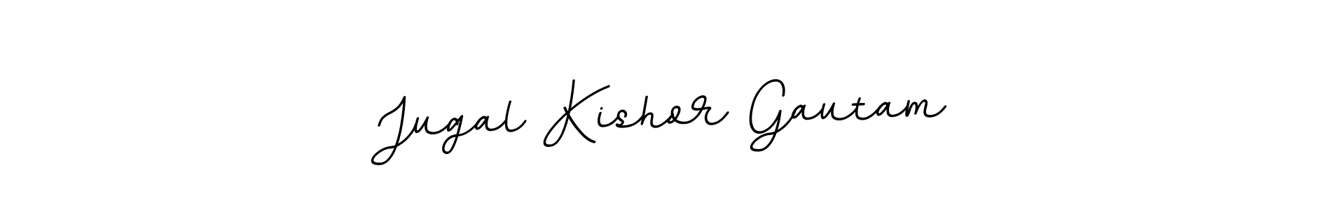 Make a beautiful signature design for name Jugal Kishor Gautam. With this signature (BallpointsItalic-DORy9) style, you can create a handwritten signature for free. Jugal Kishor Gautam signature style 11 images and pictures png