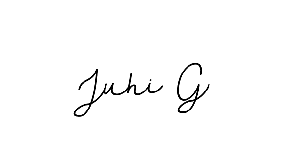 Design your own signature with our free online signature maker. With this signature software, you can create a handwritten (BallpointsItalic-DORy9) signature for name Juhi G. Juhi G signature style 11 images and pictures png