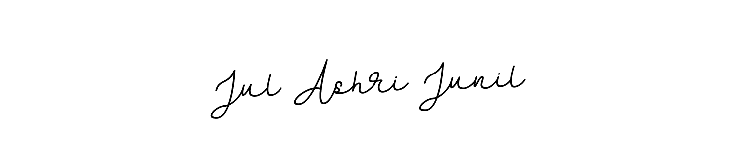 How to make Jul Ashri Junil name signature. Use BallpointsItalic-DORy9 style for creating short signs online. This is the latest handwritten sign. Jul Ashri Junil signature style 11 images and pictures png