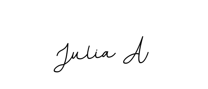 Create a beautiful signature design for name Julia A. With this signature (BallpointsItalic-DORy9) fonts, you can make a handwritten signature for free. Julia A signature style 11 images and pictures png